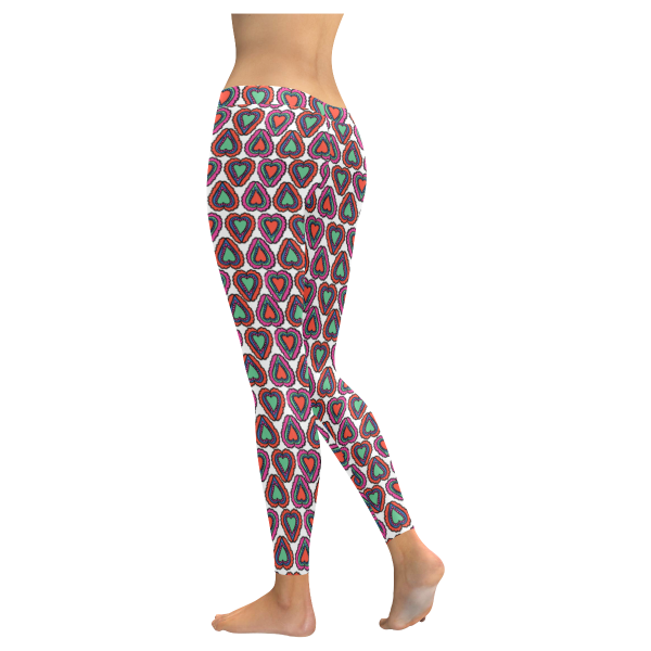 Hearts Colored Low Rise Leggings – BollyDoll