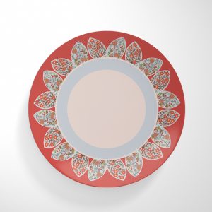 Extravagant Floral on Light Blue Dinnerware Plate