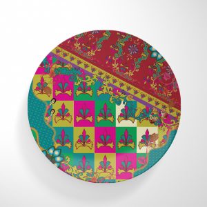 Knights on Pattern with Border Dinnerware Plate