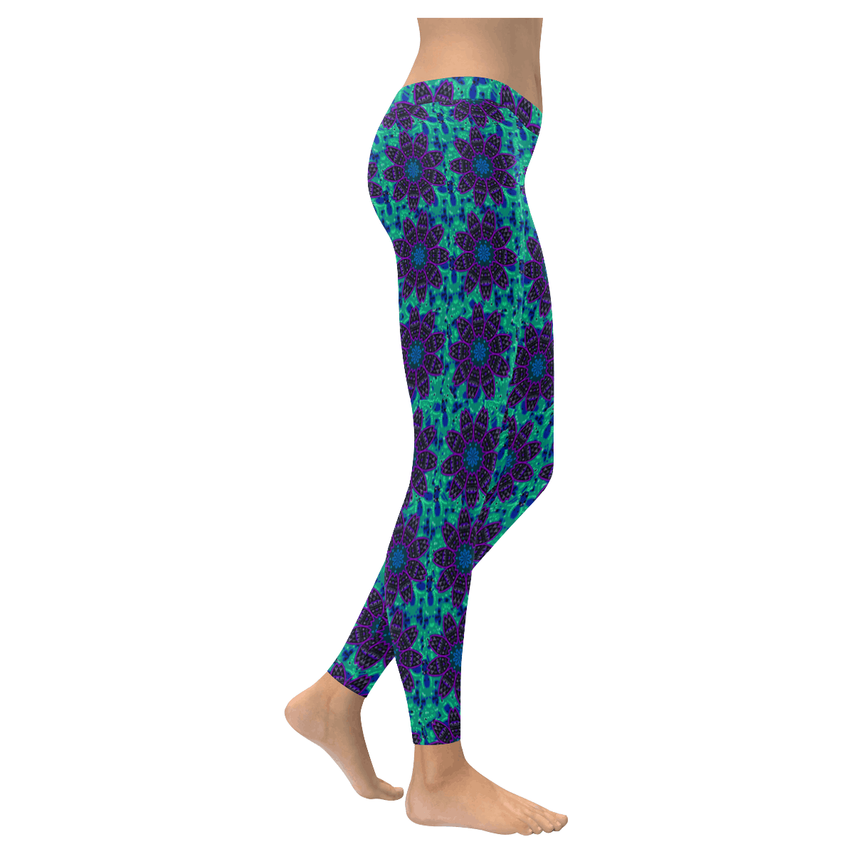 Buy Womens Hibiscus Flower Leggings Printed Black Womens Workout Pants W/  Tropical Exotic Hawaiian Floral Pattern Print Non See Through Leggings  Online in India - Etsy
