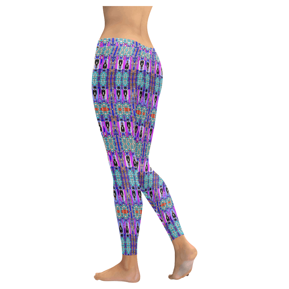 Purple and Blue on Paisley Low Rise Leggings – BollyDoll