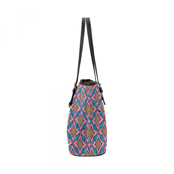 Floral Damask Leather Tote Bag - BollyDoll