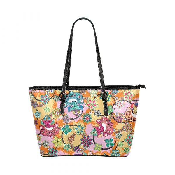 Lotus Flower Leather Tote Bag – BollyDoll