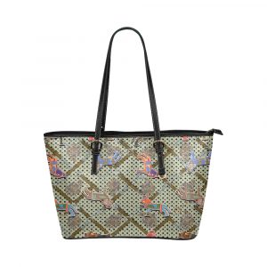 Horse Print Leather Tote Bag