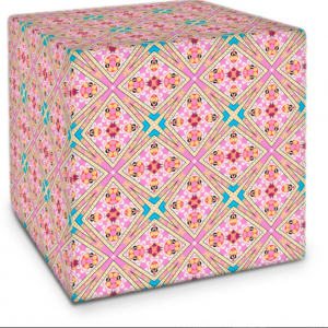 Lotus Flower Geo Pink Cube