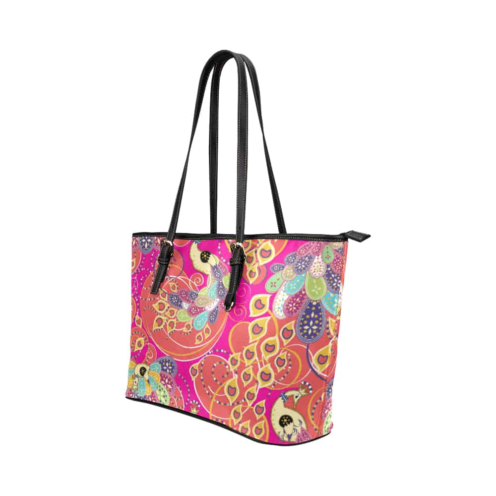 Summer Peacock Leather Tote Bag – BollyDoll
