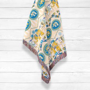 Cutie Elephant on Circus Roll Woven Throws