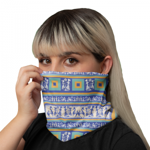 Blue and Gold Neck Gaiter