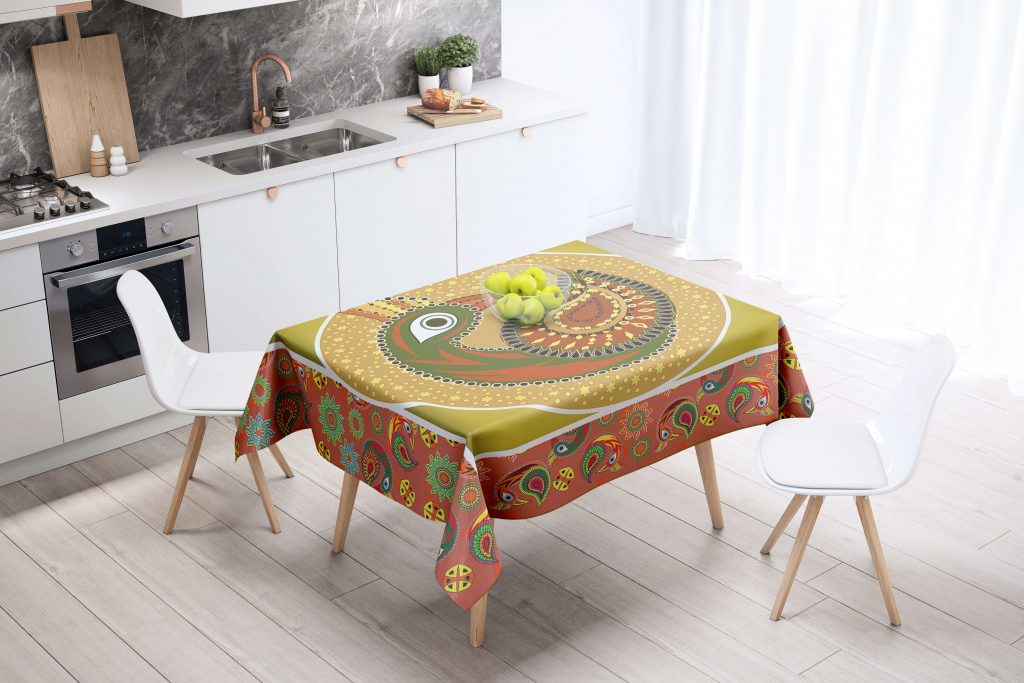 Multi Pattern Peacock Table Cloth – BollyDoll