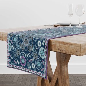 Emerald on Snowflakes Table Runner