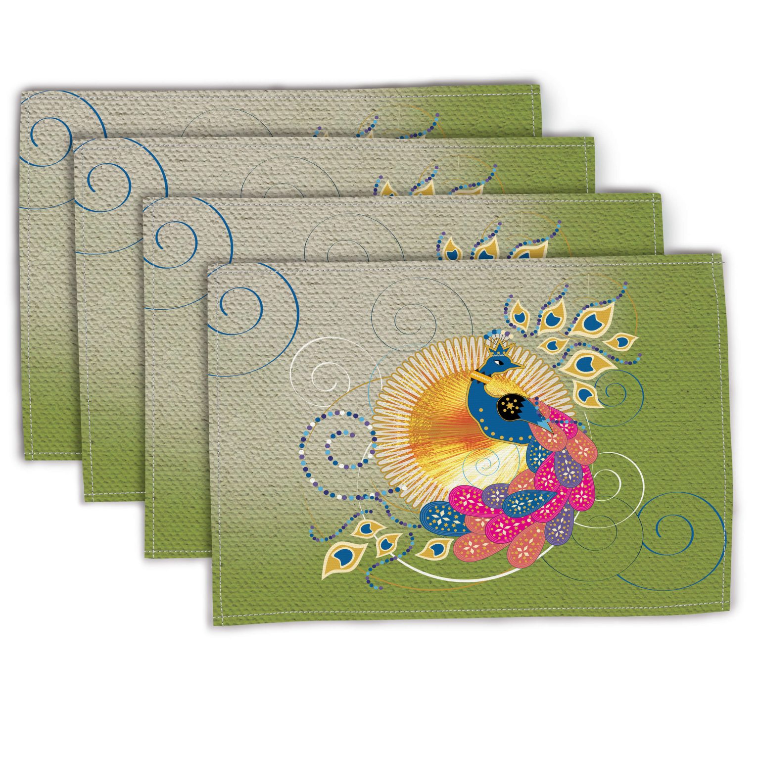 Peacock Revised Placemat BollyDoll