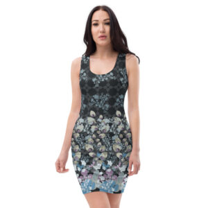 Flowers Butterfly Cocktail Dress
